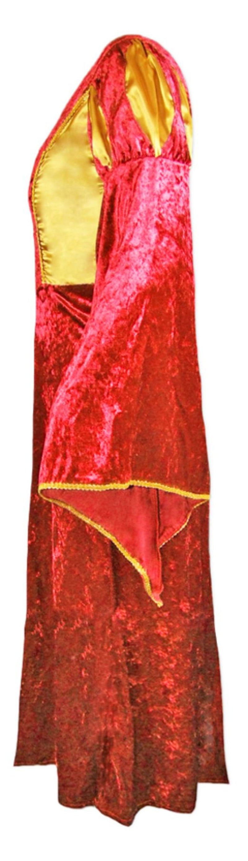 Burgfräulein Kostüm "Prinzessin Helena" für Mädchen | Rot Gold