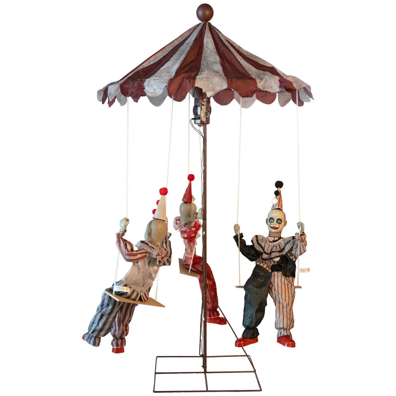 Halloween Deko "Karussell mit 3 Clowns" - Animatronic |  220 cm