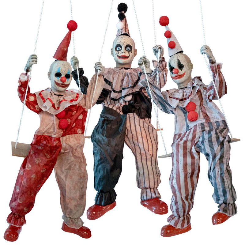Halloween Deko "Karussell mit 3 Clowns" - Animatronic |  220 cm
