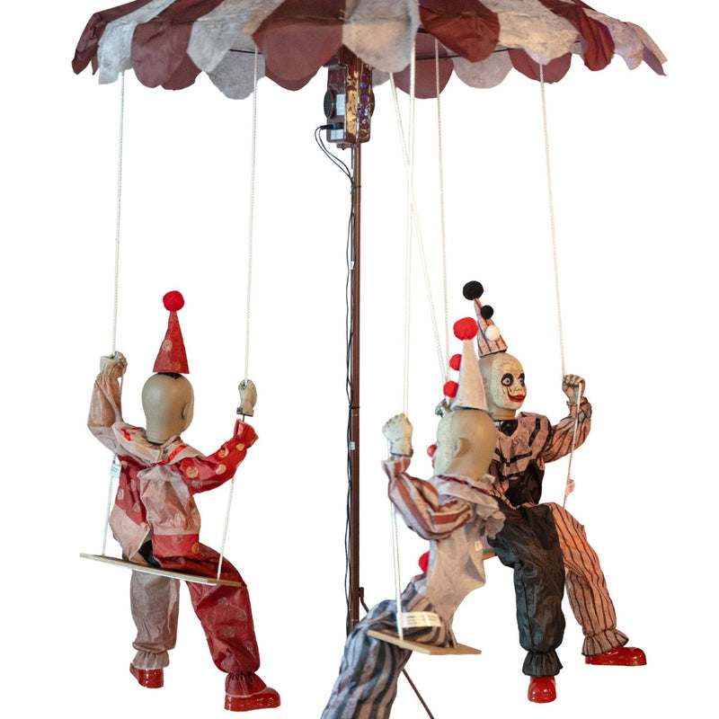 Halloween Deko "Karussell mit 3 Clowns" - Animatronic |  220 cm