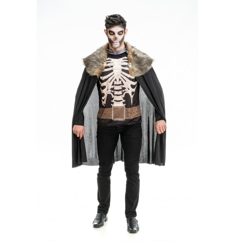 "Skelett König" Kostüm für Herren | Schwarz Braun