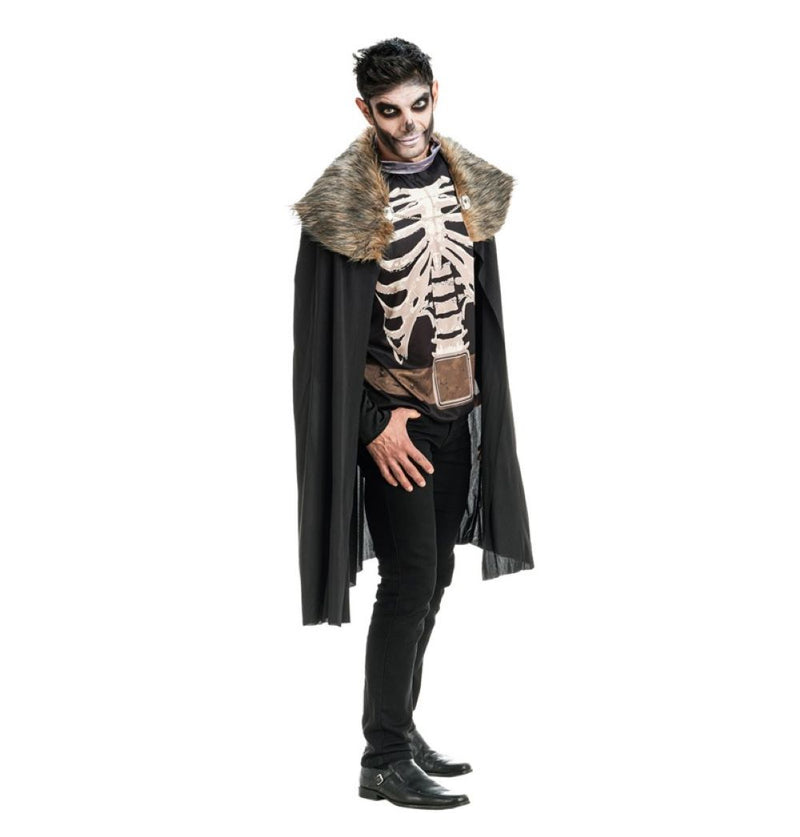 "Skelett König" Kostüm für Herren | Schwarz Braun
