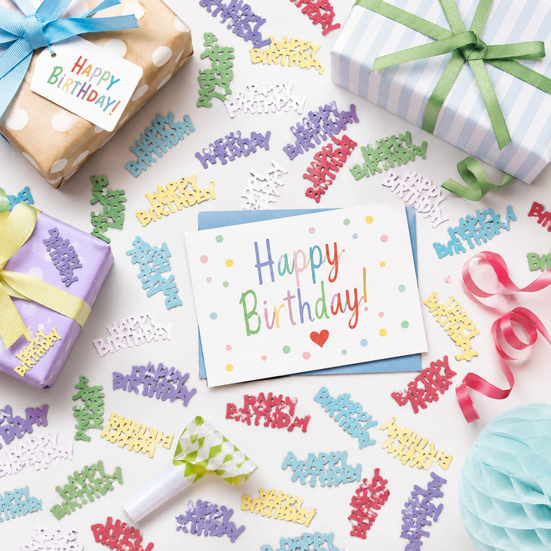 Konfetti "Happy Birthday" 14g | Metallisch Bunt