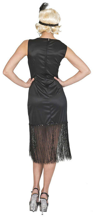 Charleston Kleid Silver Smile - Schwarz/Silber