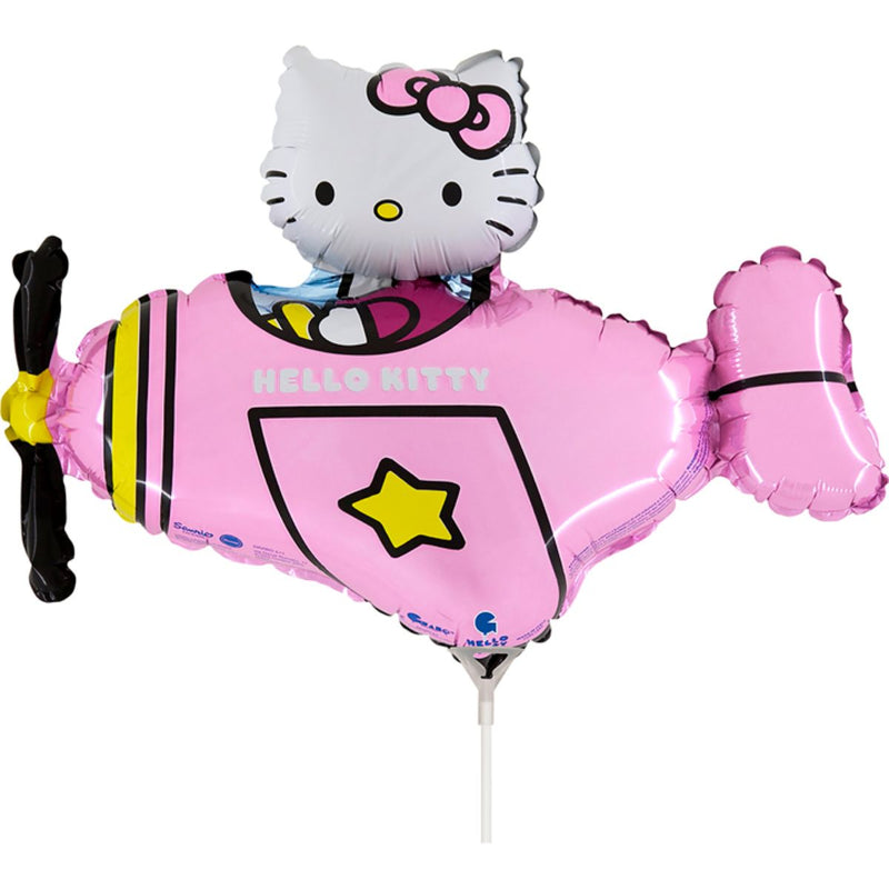 14" Miniloon "Hello Kitty Flugzeug" | Pink (unverpackt)