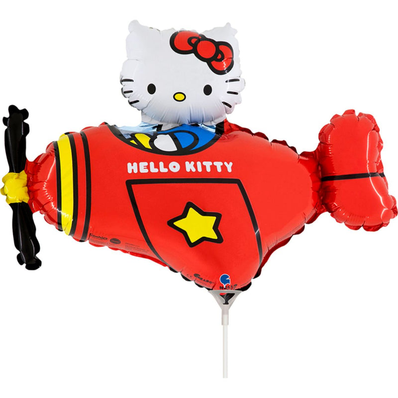 14" Miniloon "Hello Kitty Flugzeug" | Rot (unverpackt)