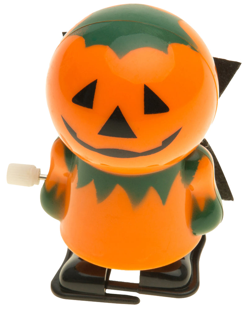 "Aufziehbarer Kürbis mit Umhang" 4 x 4 x 6,5 cm | Orange Halloween Deko