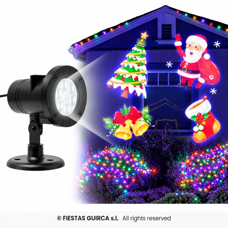 Outdoor LED Projektor | Halloween & Weihnachten – 12 Motive - IP44
