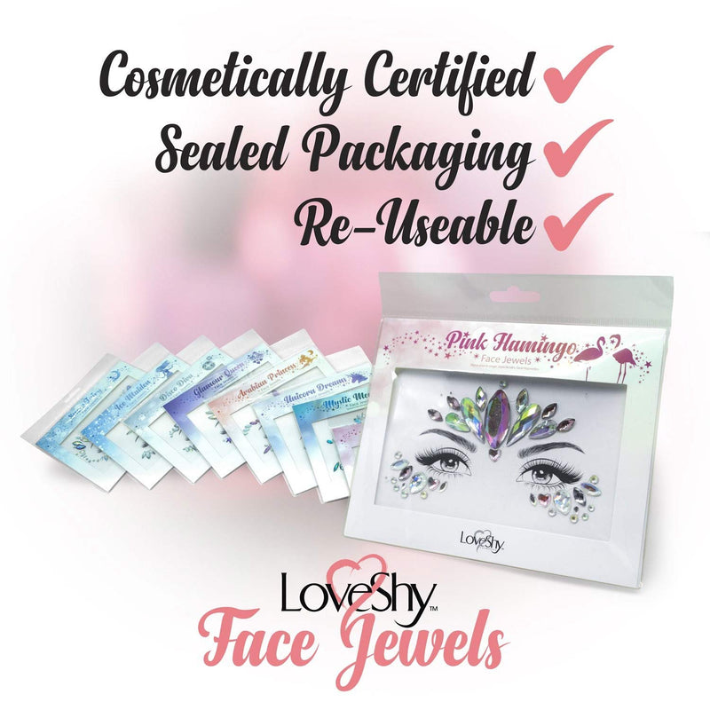 Face Jewels - Selbstklebende Glitzersteine Gesicht Körper Festival Karneval
