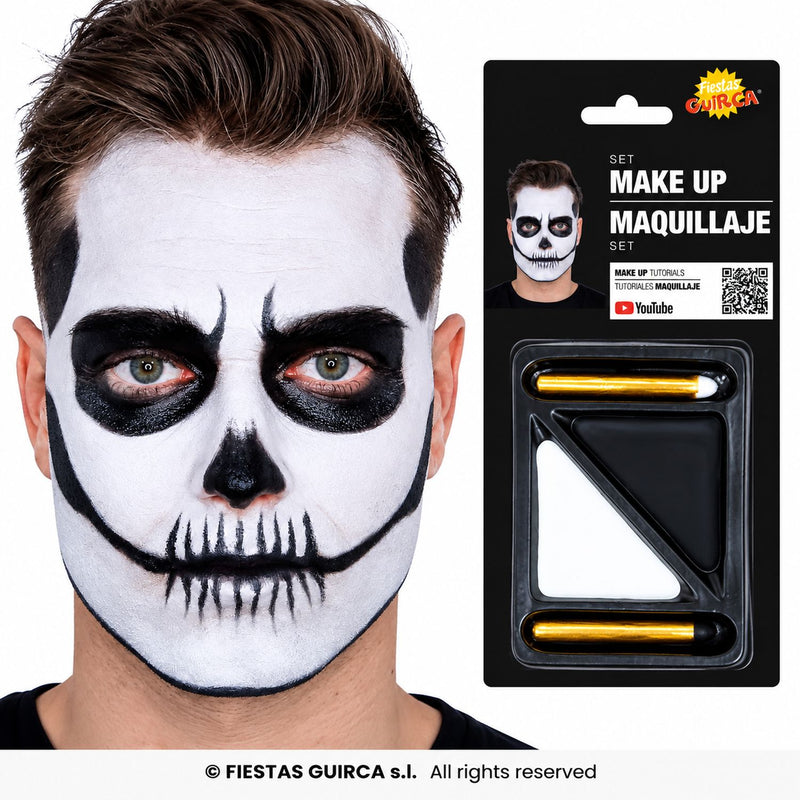 Make-up Set "Schwarz und Weiß" inkl. 2 Pinsel | Schminkset