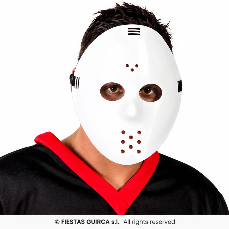 Halloween „Hockeymaske“ | Weiß – Horror Kostümmaske