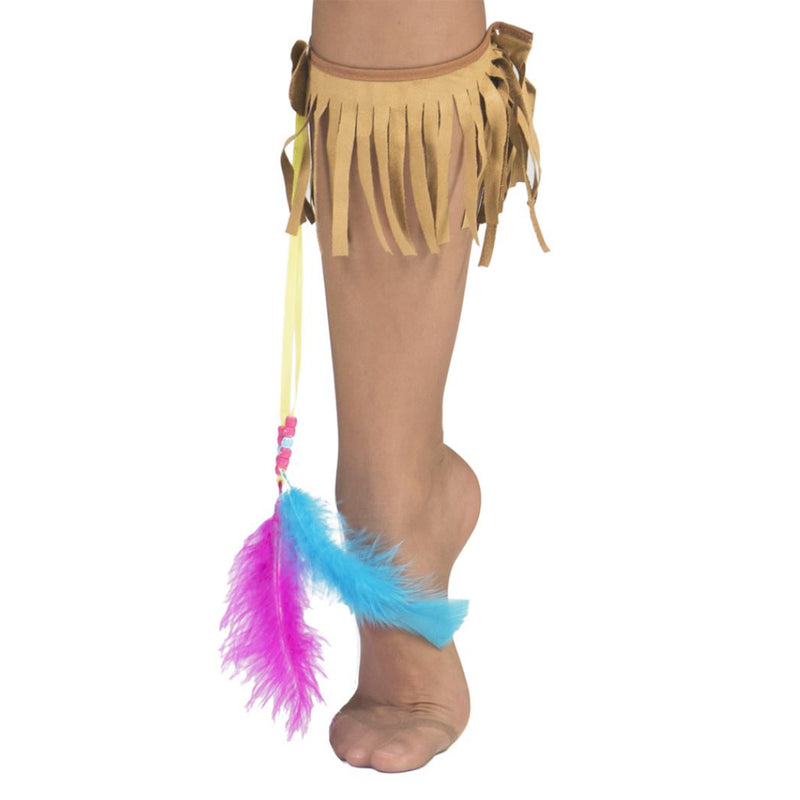 Indianerin Kostüm "Feather" für Damen | Braun Pink