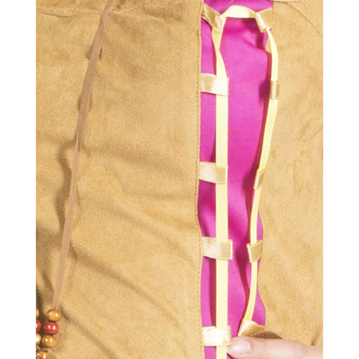 Indianerin Kostüm "Feather" für Damen | Braun Pink