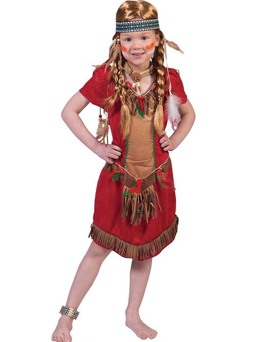 Indianerin Red Hawk Kostüm für Kinder