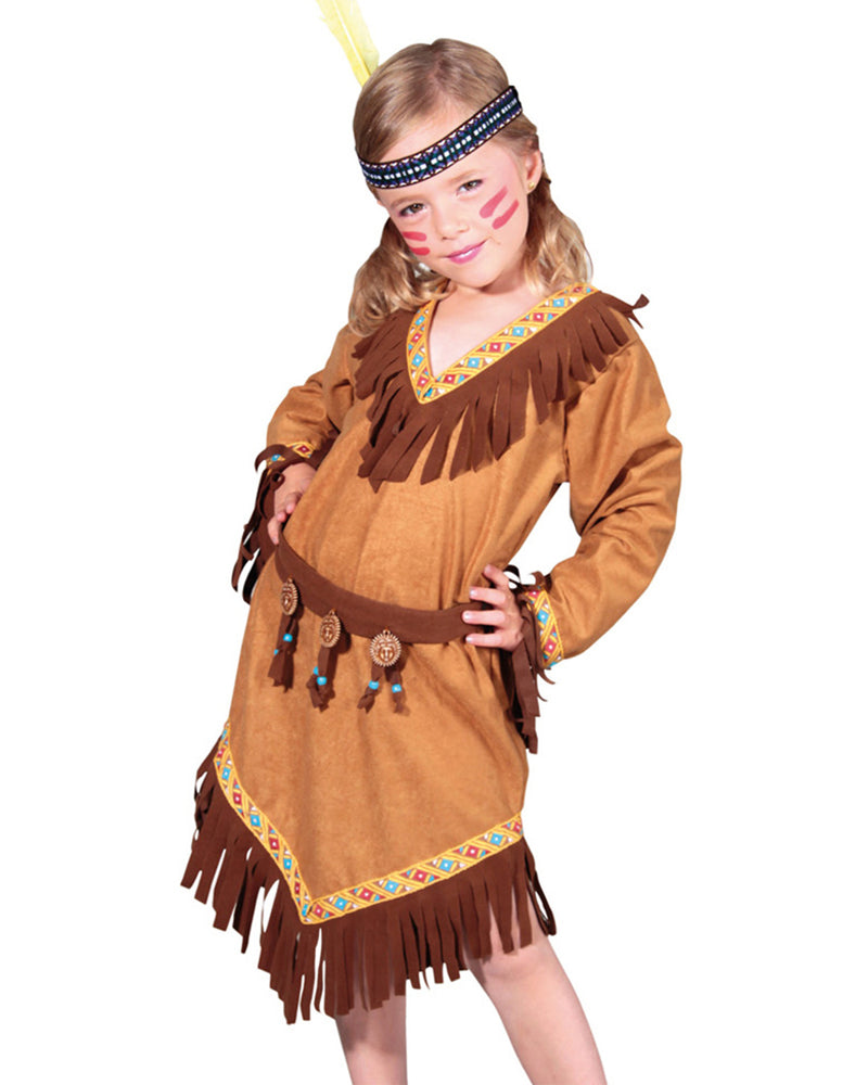 Indianerin Kostüm "Namida" für Mädchen | Braun