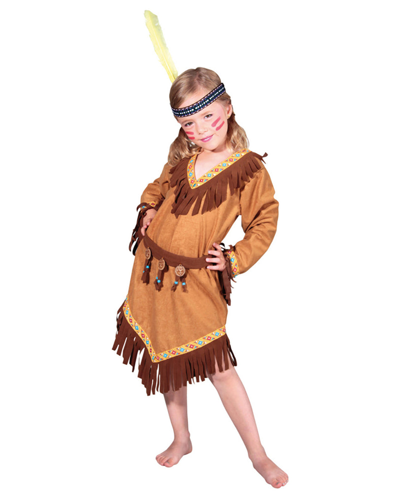 Indianerin Kostüm "Namida" für Mädchen | Braun