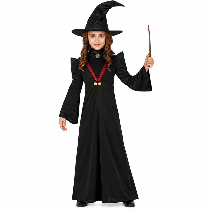 "Obermagierin" Kostüm für Mädchen | Hut und Kleid