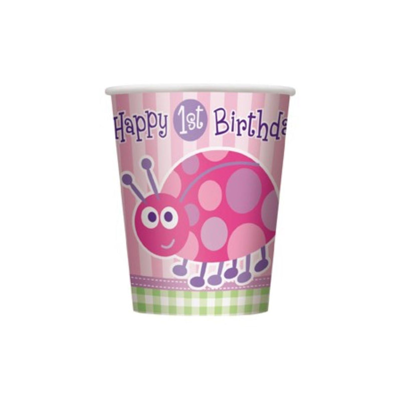 Pappbecher Marienkäfer 1St HB 266ml./8St.