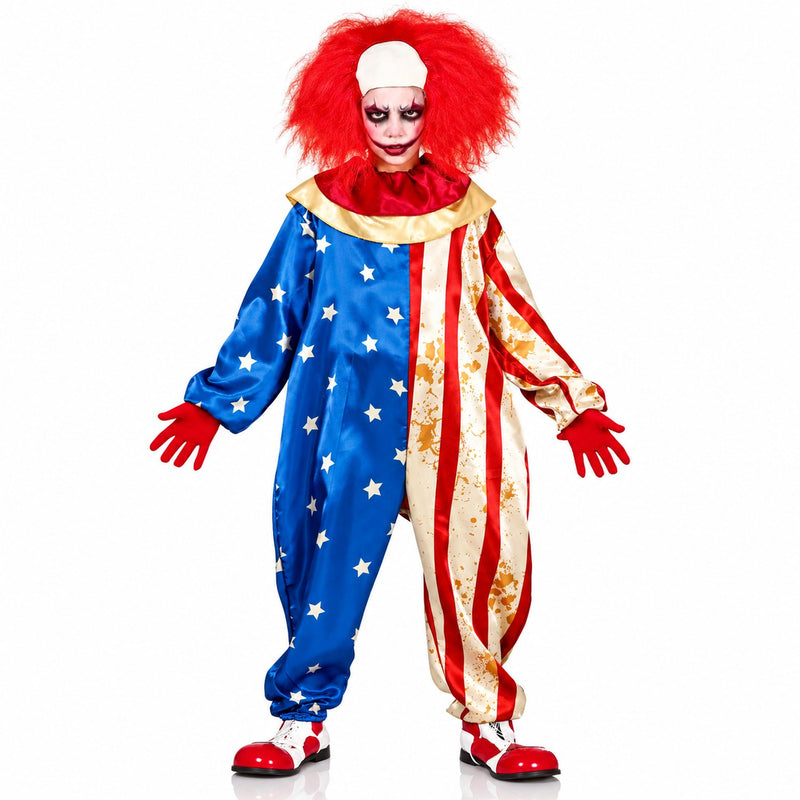 Horror Clown "Patriot" Kostüm für Kinder | 2-tlg.