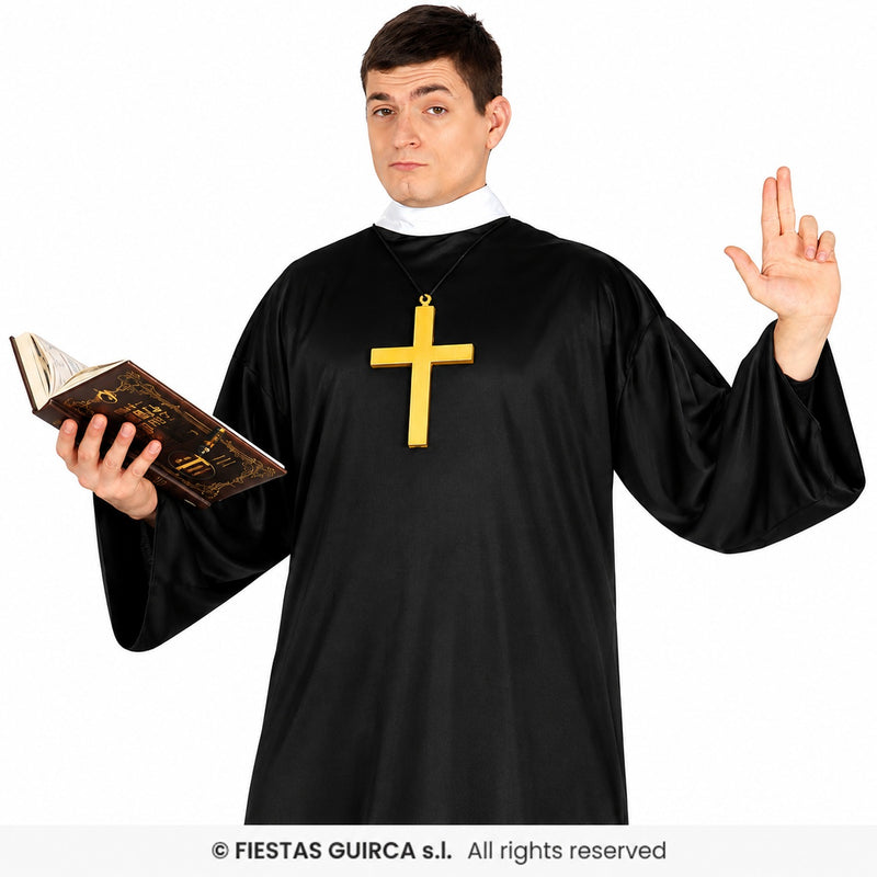 Priester Kostüm für Herren | Schwarz