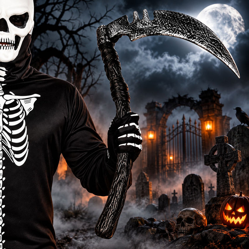 Sense zum Kostüm 40 cm | Halloween Sensenmann Accessoire