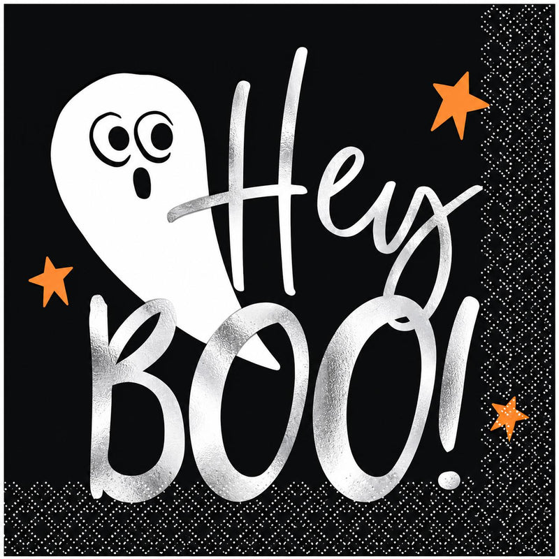 Halloween "Hey Boo!" Gespenst | Servietten 15,2 cm/16 Stk.