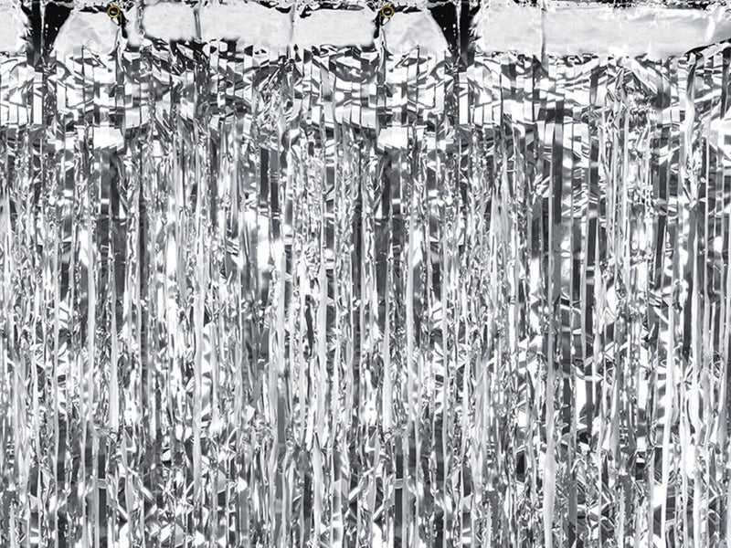 Türvorhang Lametta 90x250cm | Silber