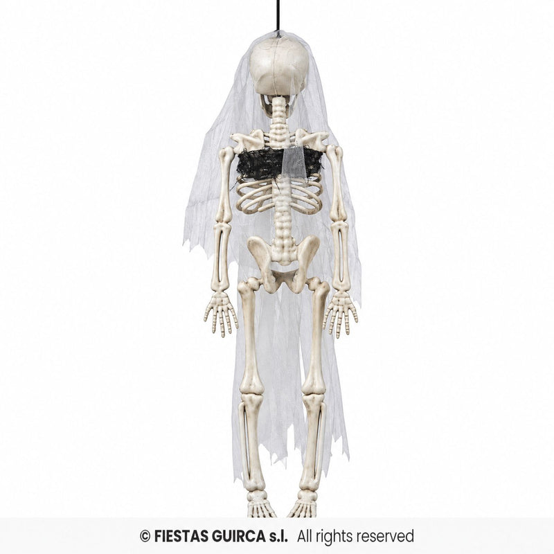 Hängefigur "Skelett Braut mit Schleier" 43 cm | Halloween Dekoration