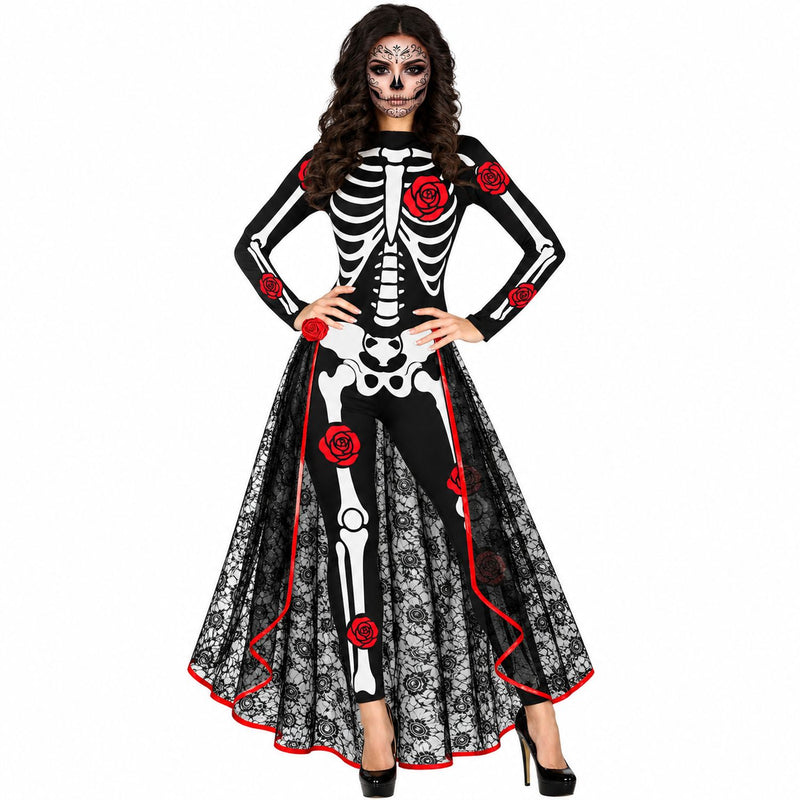 Skelett "Catrina" Kostüm für Damen | 2-tlg.