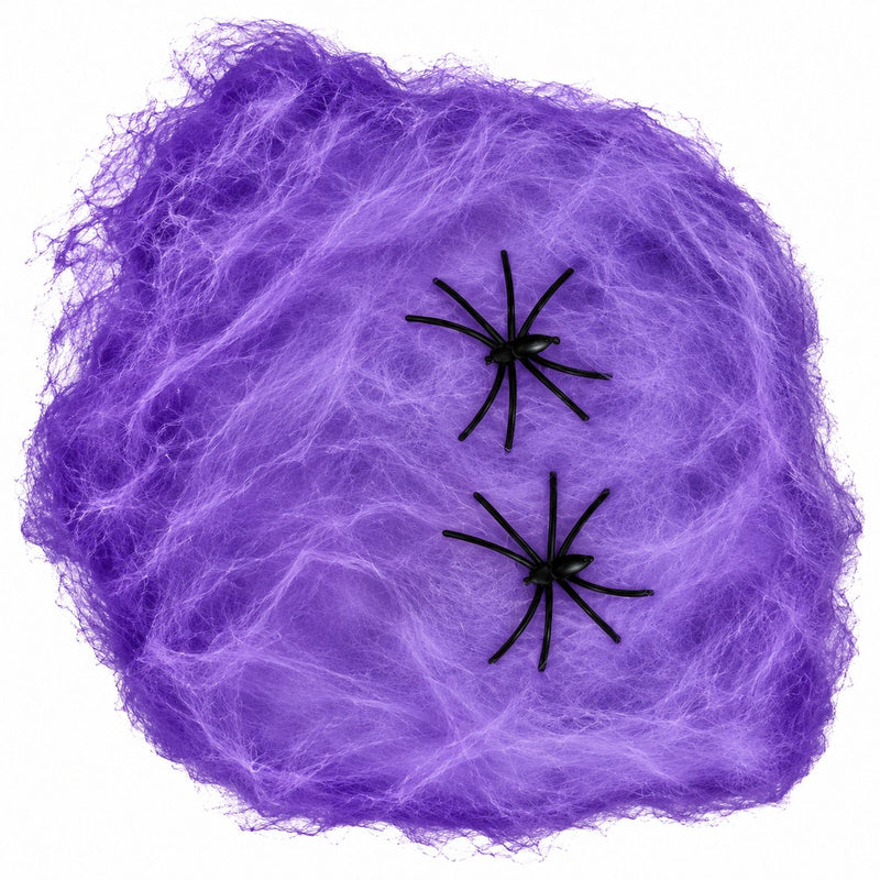 Spinnennetz Spinnweben 100g | Lila - Halloween Dekoration