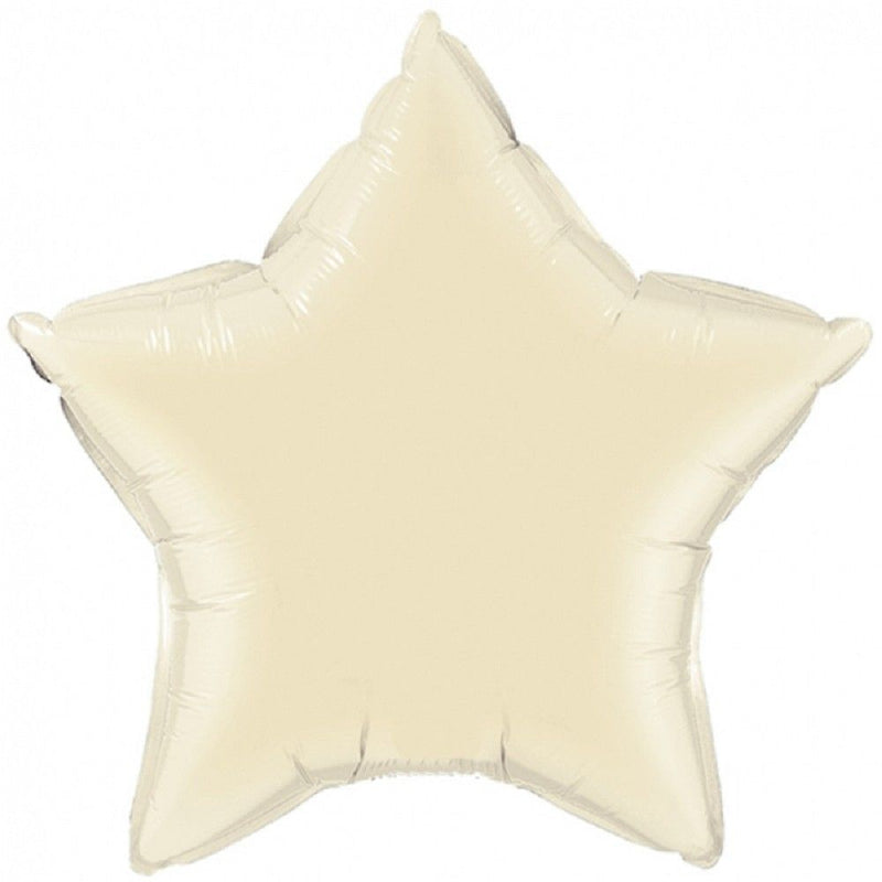 18"/Ø43cm Stern Folienballon Uni | Elfenbein