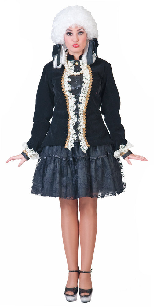 Hochwertige Jacke mit Rüschen - Schwarz Weiß - Gr. 36 38