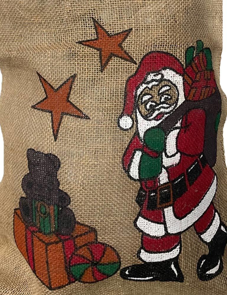 Riffelmacher Nikolaus Jutesack 80 x 50 cm  "Weihnachtsmann" 19411 | Natur