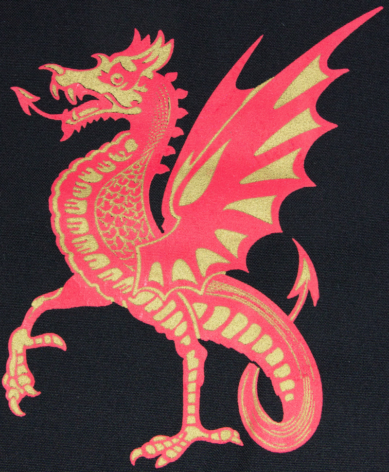 Ritter Tunika für Kinder mit Wappen - Drache - Schwarz Rot