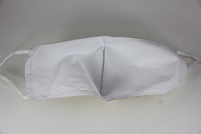 Mund Nase Stoffmaske Gesichtsmaske mit Printmotiv | Community Fashion Maske - Glitzer Roségold