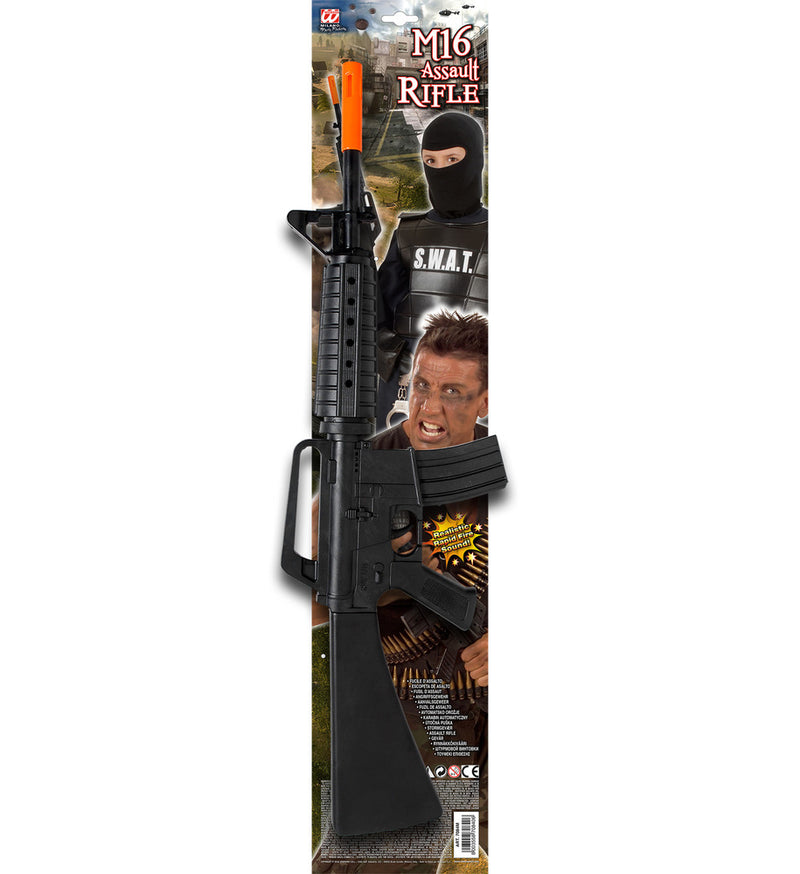 Spielzeug Maschinengewehr M16 - 68 cm Schwarz | Zubehör Kostüm Soldat