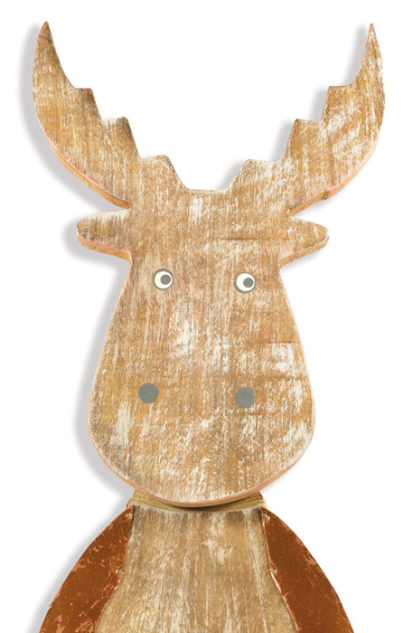 Riffelmacher Elch stehend 63x27cm 17084 - Natur Kupfer