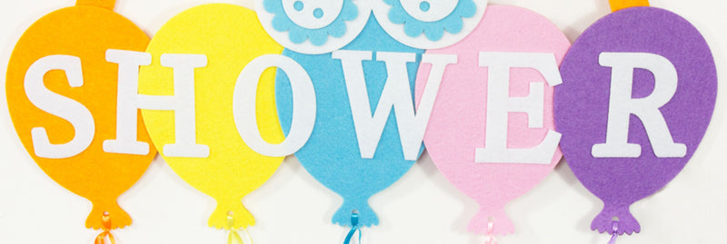 Baby Shower Party Dekoration - XL Wandbild mit Ballons 110 x 56 cm - Blau