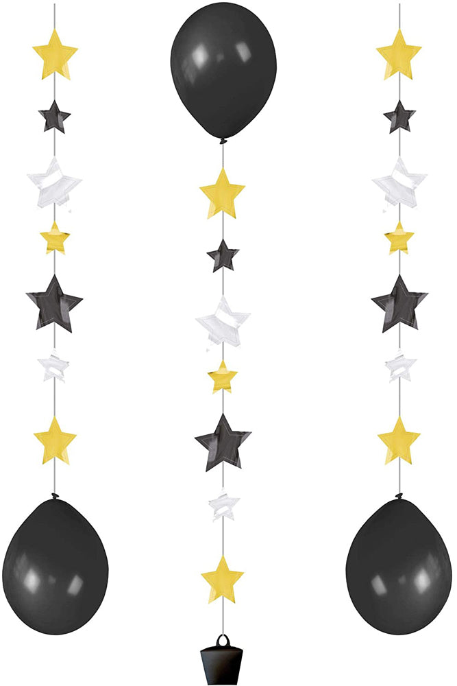 Ballon Anhänger Set - 3 Stück Motiv Sterne