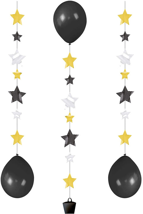 Ballon Anhänger Set - 3 Stück Motiv Sterne