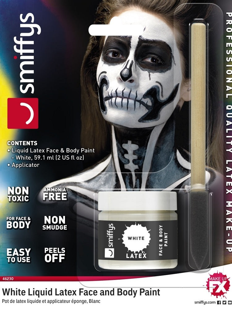 Flüssiglatex mit Applikator 59,1 ml | Weiß