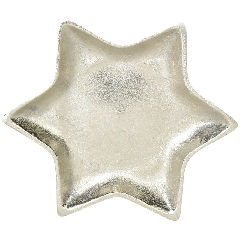Riffelmacher Stern Dekoteller Ø 21cm aus Aluminium 70330 | Silber