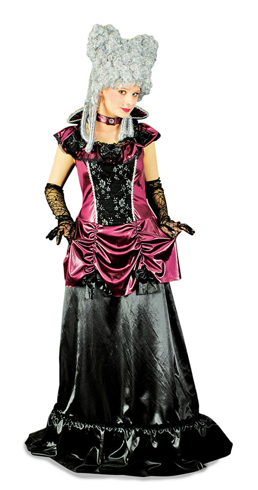 Vampir Kostüm "Catherine" für Damen - Kleid mit Reifrock | Bordeaux