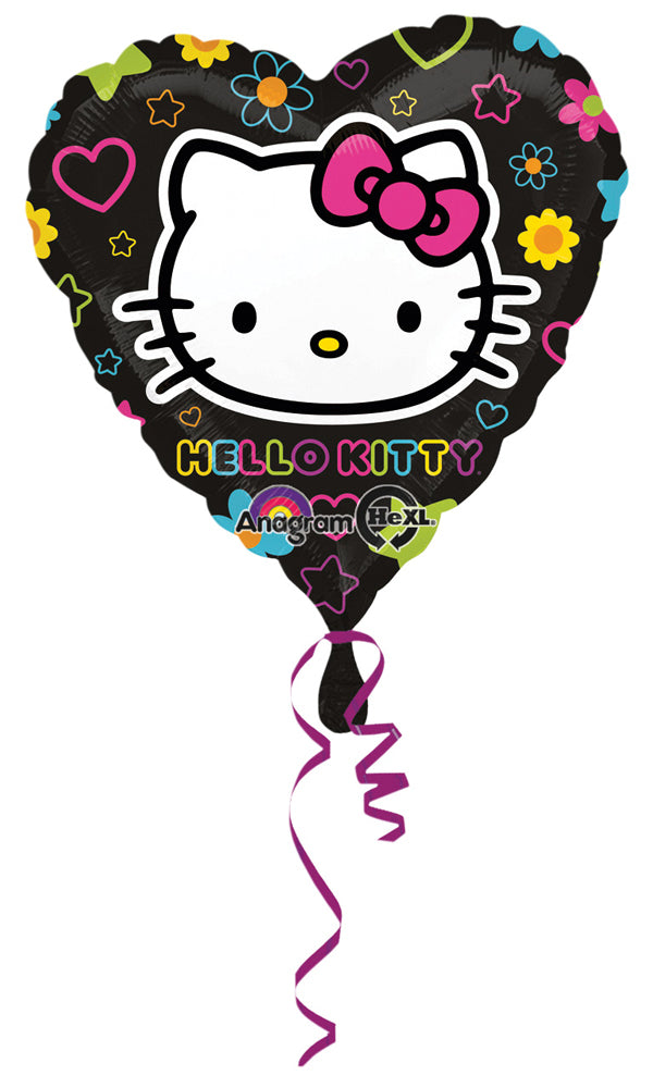 "Hello Kitty" Folienballon Tween Heart - Schwarz
