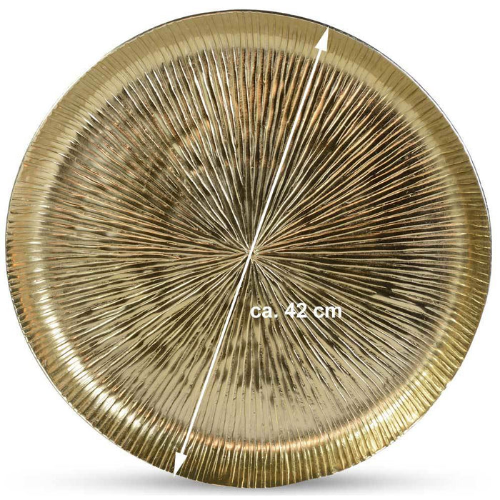 Riffelmacher Dekoteller mit Strahlendesign 42 cm 70578 | Gold