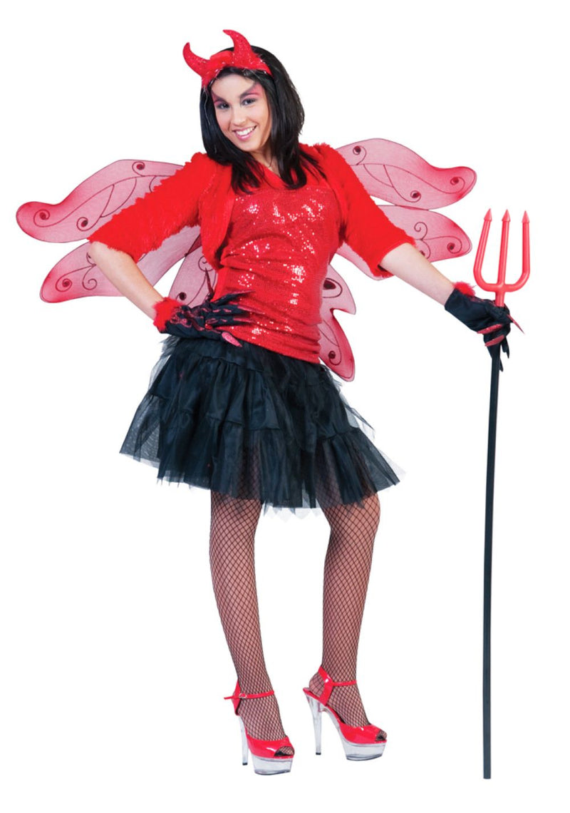 Disco Party Neckholder Top Glitzer Rot