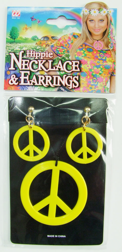 Hippie Schmuck Set Neon Gelb