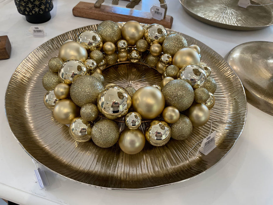 Riffelmacher Dekoteller mit Strahlendesign 42 cm 70578 | Gold