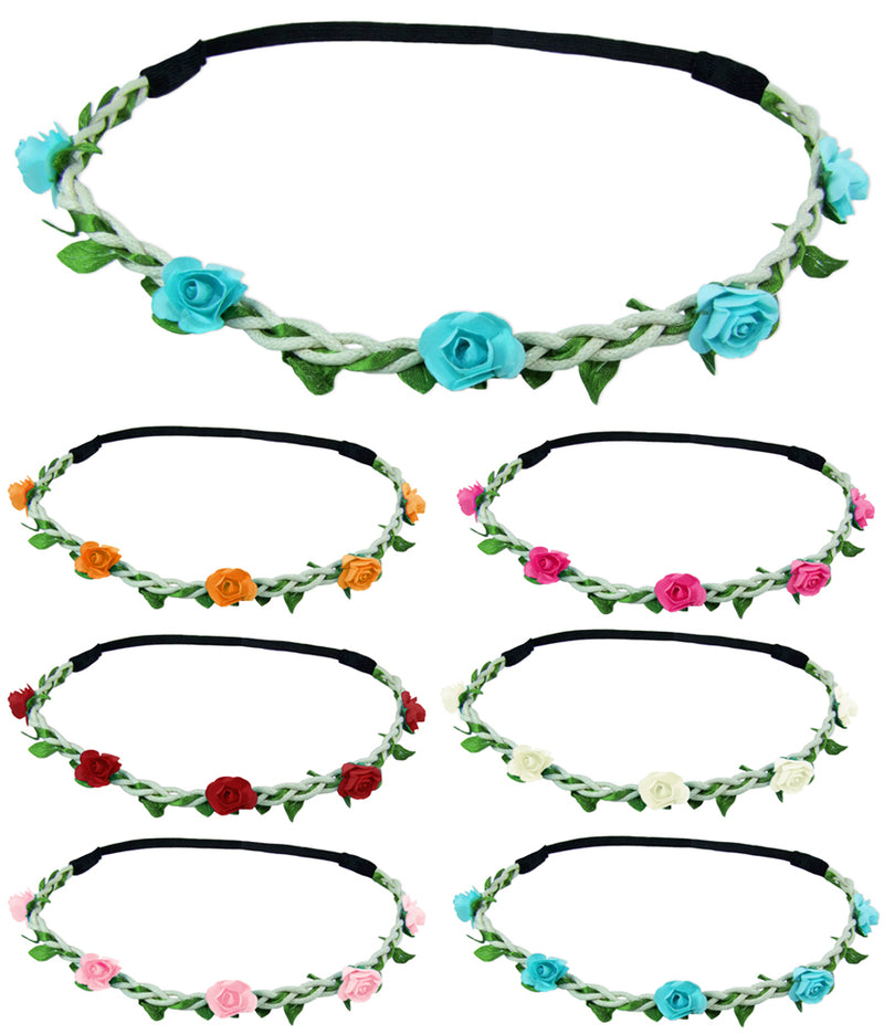 Blumen Haarband "Bella" mit kleinen Rosen | Haarschmuck Hochzeit Kommunion