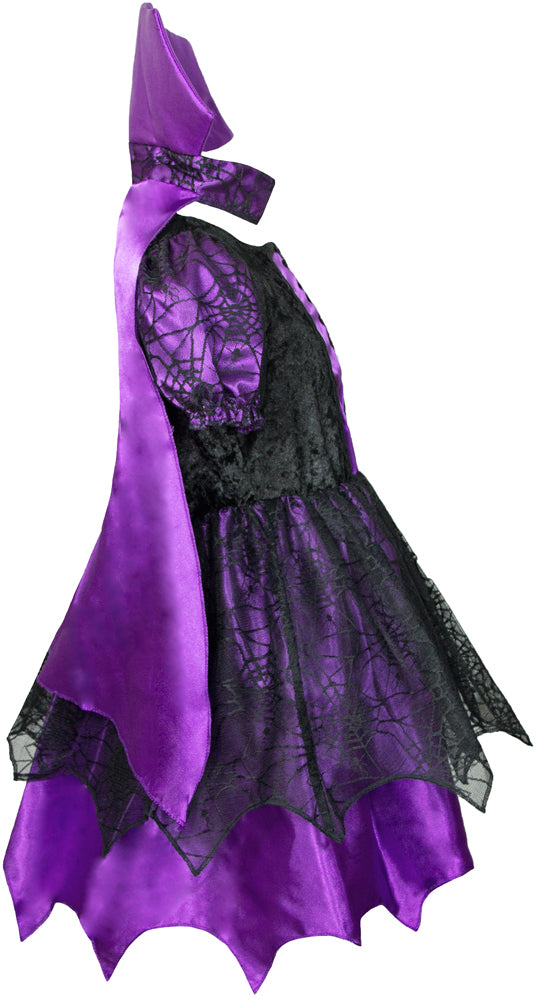 Kostüm Hexe "Willow" für Mädchen | Schwarz Lila